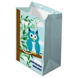 Owl Birthday Medium Cadeauzakje