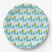Owl Birthday Papieren Bordje (Voorkant)