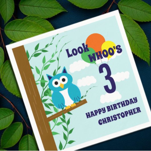 Owl Birthday Servet