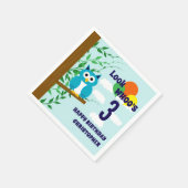 Owl Birthday Servet (Hoek)