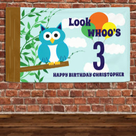 Owl Birthday Spandoek