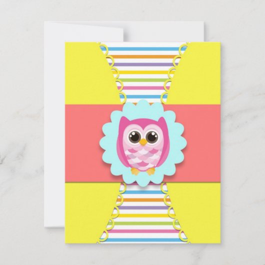 Owl Birthday Uitnodiging voor kinderen (Voorkant)
