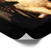 Owl Black Cat Full Moon Witch's Pet Poster (Hoek)