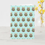 Owl Blank binnenin Kaart (Gele Bloem)