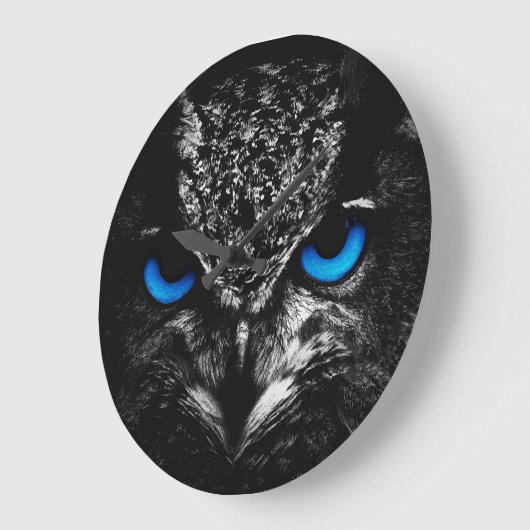 Owl blauwe ogen grote klok (Hoek)