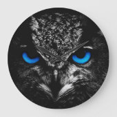 Owl blauwe ogen grote klok (Voorkant)