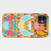 Owl Boheme Three Colorful Owls Case-Mate iPhone Case (Achterkant (horizontaal))