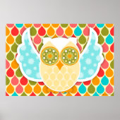 Owl Boheme White Owl Art Poster (Voorkant)