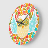 Owl Boheme White Owl Clock Grote Klok (Hoek)