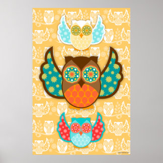 Owl Bohme Poster - Kies om het even welke Achtergr