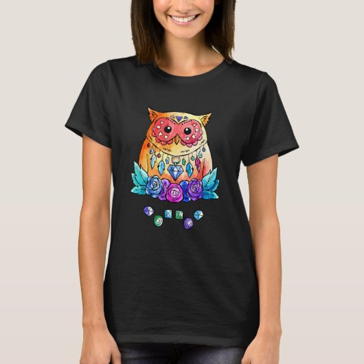 Owl Boho Chic T-shirt (Voorkant)