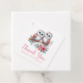 Owl Boho Rustic Country Woodland Wedding Thank You Bedankjes Labels (In situ)