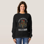 Owl Book Nerd Reading Idee Owl Trui (Voorkant volledig)