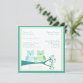 Owl Boy Baby shower Uitnodiging (Staand voorkant)