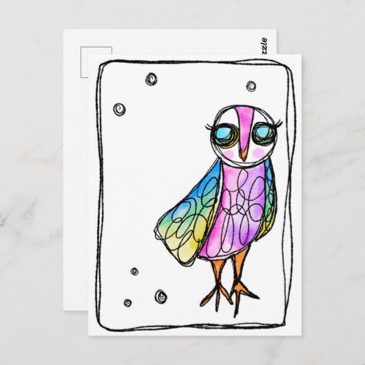 Owl Briefkaart (Voorkant / Achterkant)