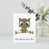Owl Briefkaart (Staand voorkant)