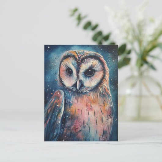 Owl Briefkaart (Staand voorkant)