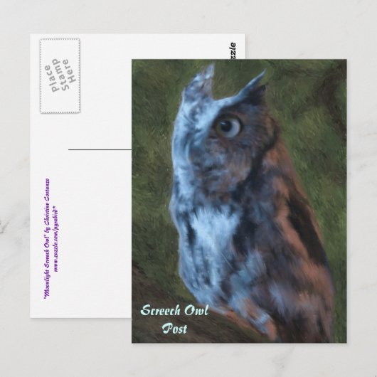 Owl Briefkaart (Voorkant / Achterkant)