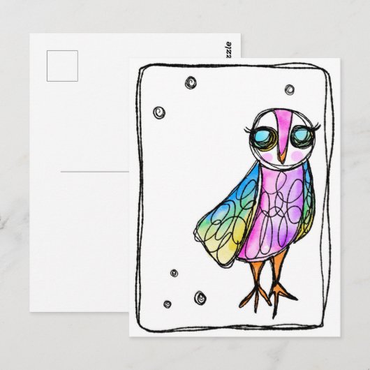 Owl Briefkaart (Voorkant / Achterkant)