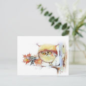 Owl briefkaart (Staand voorkant)