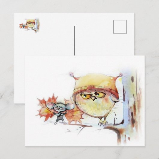 Owl briefkaart (Voorkant / Achterkant)