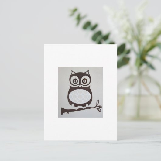 Owl briefkaart (Staand voorkant)