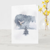 Owl Bringing Star Kaart (Gele Bloem)