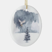 Owl Bringing Star Keramisch Ornament (Rechts)