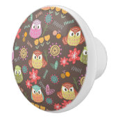 Owl Brown Keramische Knop (Rechts)