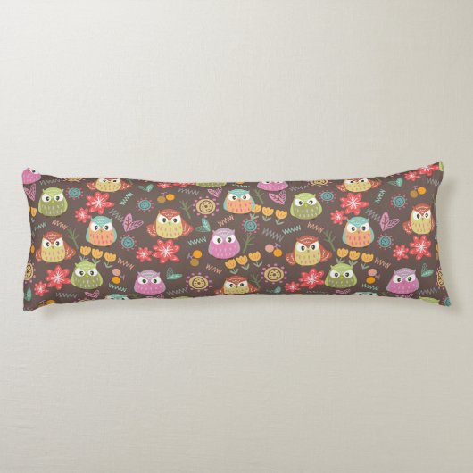 Owl Brown Lichaamskussen (Achterkant)