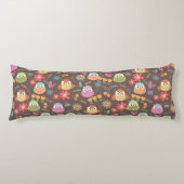 Owl Brown Lichaamskussen (Voorkant)