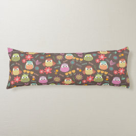Owl Brown Lichaamskussen