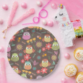 Owl Brown Papieren Bordje (Feest)