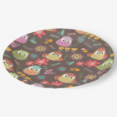 Owl Brown Papieren Bordje (Gekanteld)