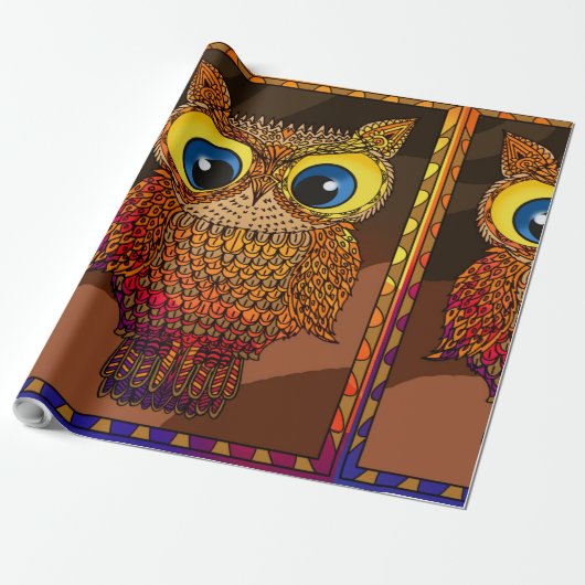 Owl Cadeaupapier (Uitgerold)