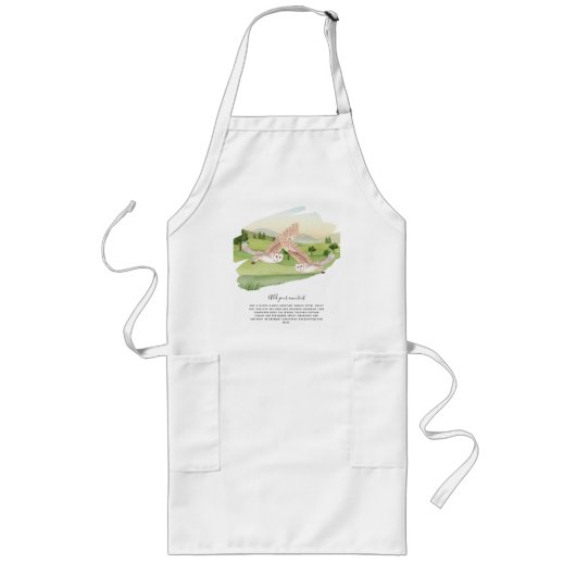 OWL CADOU - Gepersonaliseerd Lang Schort (Voorkant)