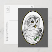 Owl Cameo Briefkaart (Voorkant / Achterkant)