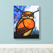 Owl Canvas Afdruk (Insitu (Houten vloer))