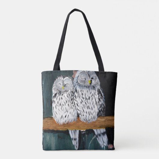 Owl Canvas tas (Achterkant)