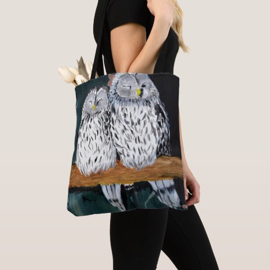 Owl Canvas tas (Dichtbij)