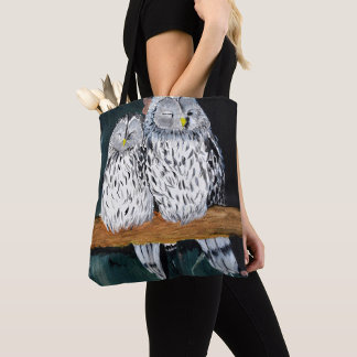 Owl Canvas tas