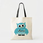 Owl canvas tas | met naam (Voorkant)