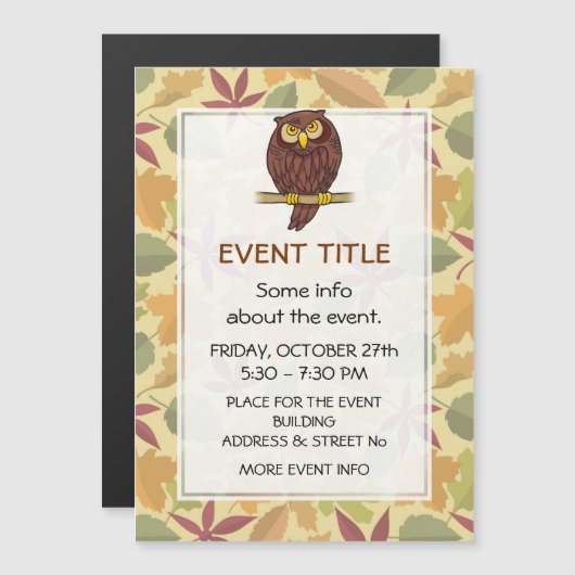 Owl Cartoon (Voorkant / Achterkant)