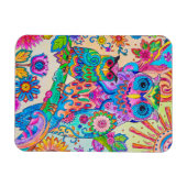 Owl Cartoon Bird Cute Animal Doodle Sketch Art Magneet (Horizontaal)