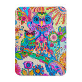 Owl Cartoon Bird Cute Animal Doodle Sketch Art Magneet (Verticaal)