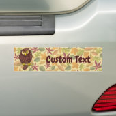 Owl Cartoon Bumpersticker (Op auto)