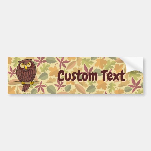 Owl Cartoon Bumpersticker (Voorkant)