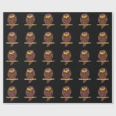 Owl Cartoon Cadeaupapier (Vlak)