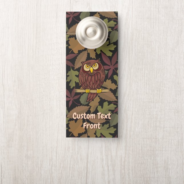 Owl Cartoon Deurschakelaar Deurhanger (Op knop)