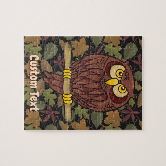 Owl Cartoon Jigzaag Puzzle Legpuzzel (Horizontaal)